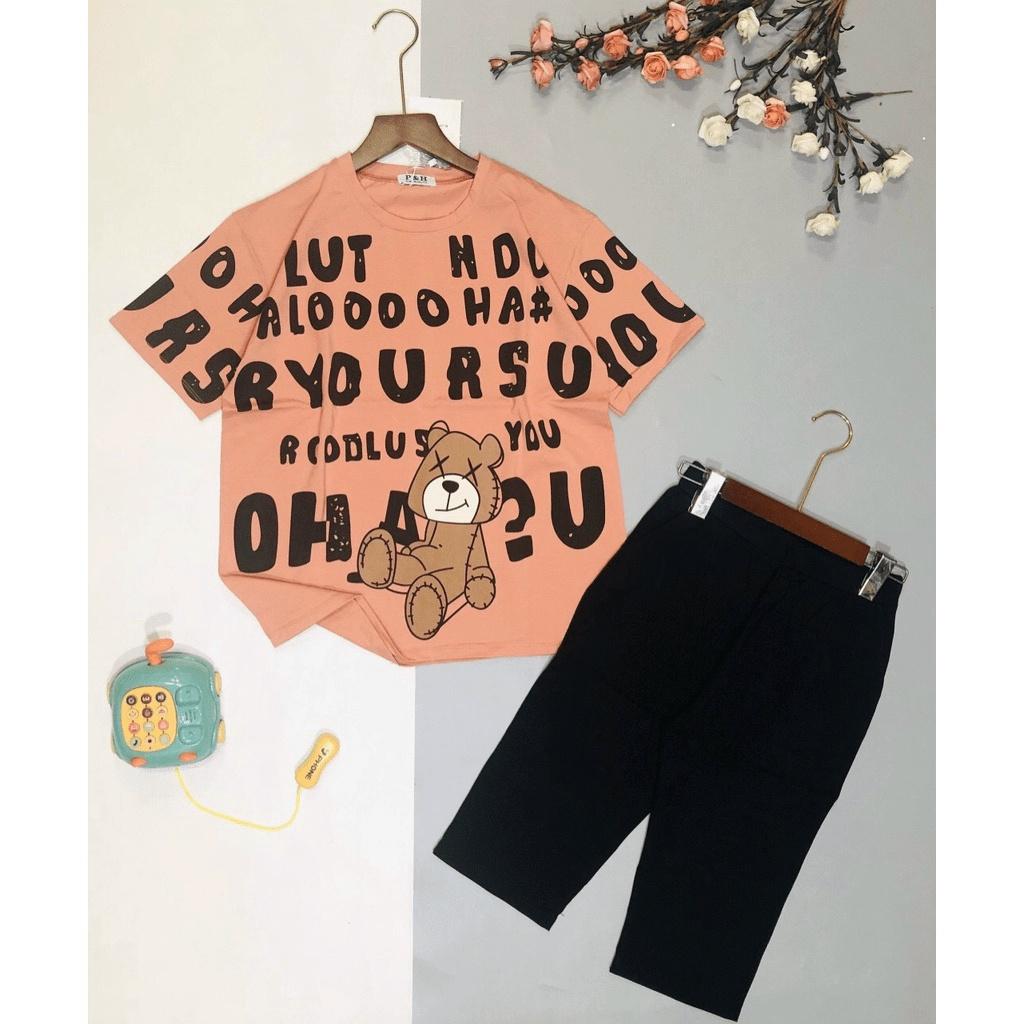 Set bộ đồ mặc nhà nữ quần lửng áo thun phong cách cho chị em KB FASHION