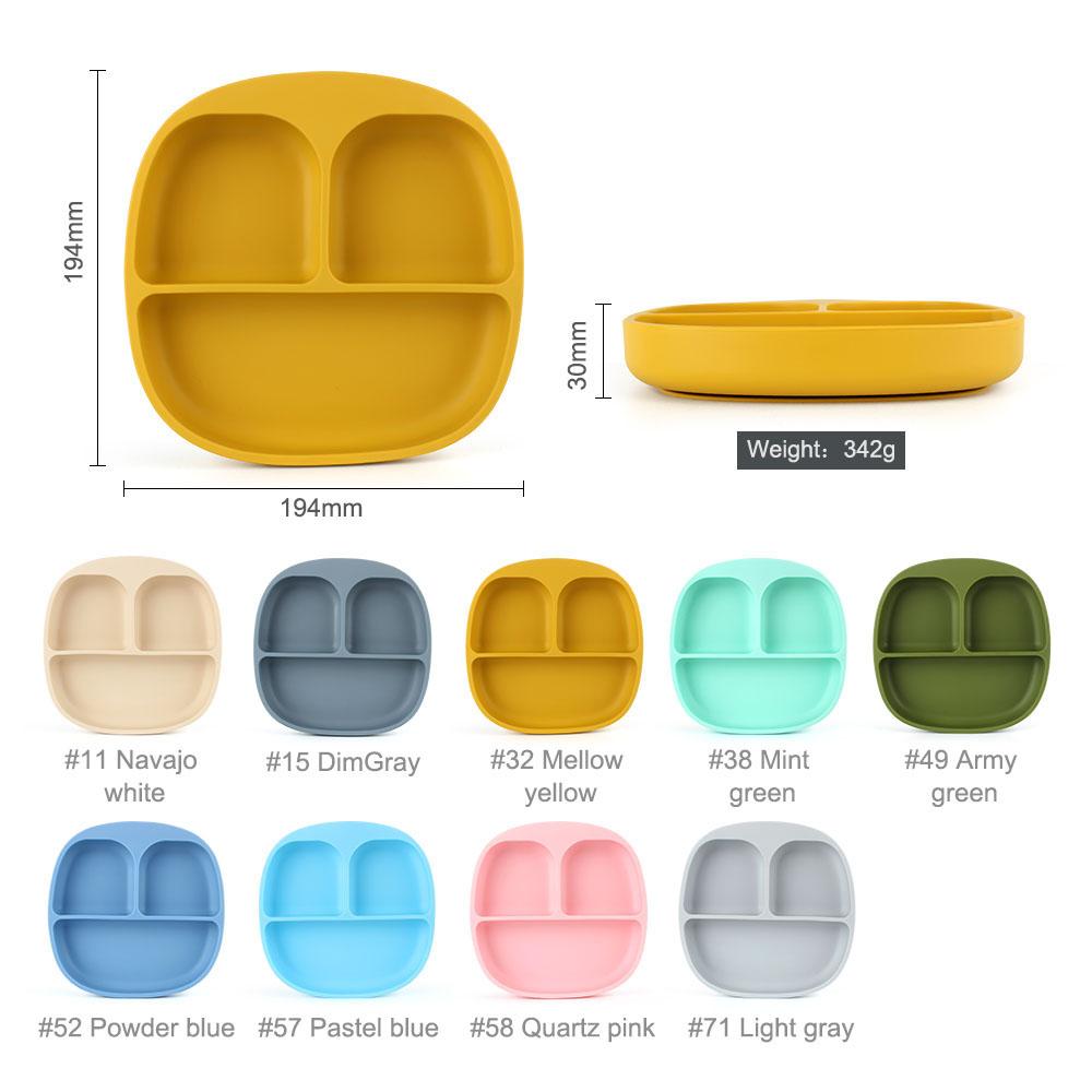 Trẻ Em Bát Đĩa Có Nắp Silicone Mềm An Toàn Hộp Bảo Quản Thực Phẩm Cho Bé Bộ Đồ Ăn Đồ Dùng Cho Bé Ăn Khay Đựng Hoa Quả