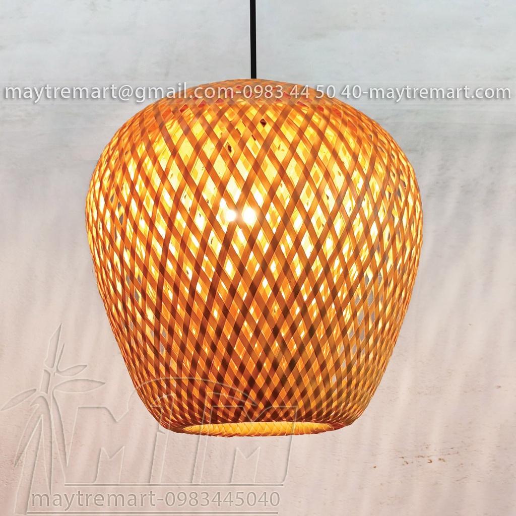 Đèn tre 2 lớp MTDT55 - Đèn mây tre, Đèn trang trí, Đèn treo thả