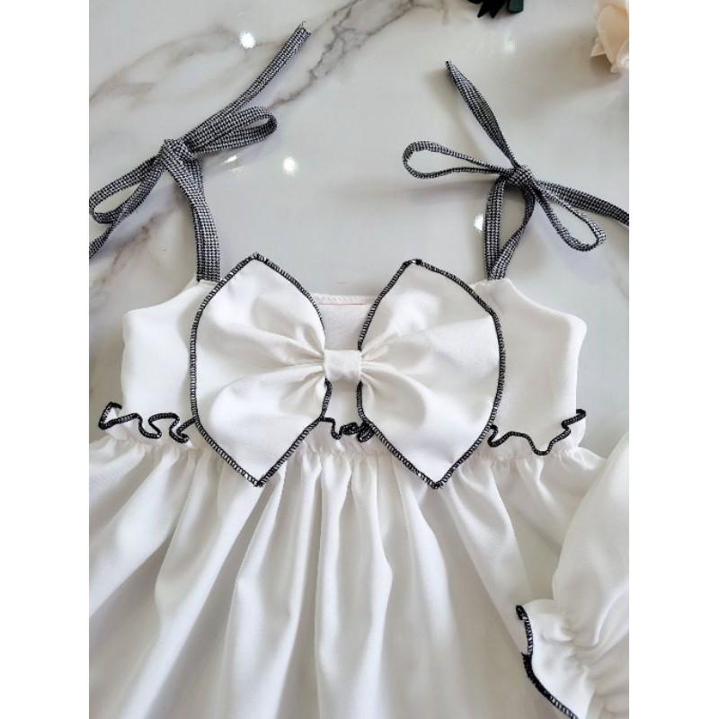 Combo set 2 dây trắng kèm vòng nơ iu lắm ạ
