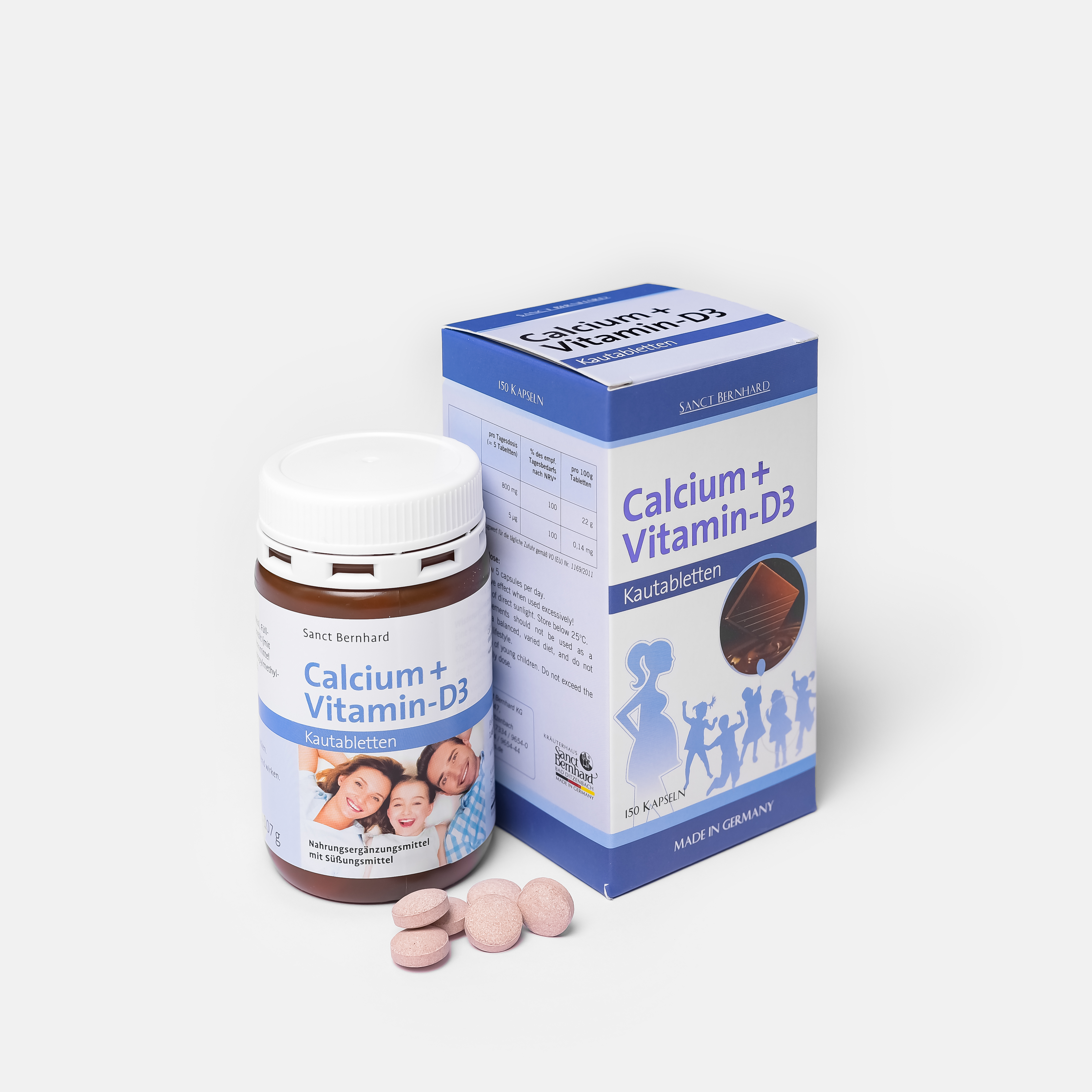 Calcium + Vitamin D3 – Bổ sung canxi, hỗ trợ hệ xương răng chắc khỏe cho trẻ nhỏ, người già mắc các chứng loãng xương, giòn xương, phụ nữ mang thai và cho con bú