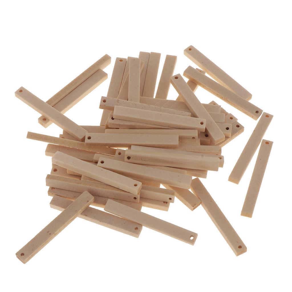 3-5pack 50 Pieces Unfinished Wood Pendants Beads Wooden Tags for Crafts DIY