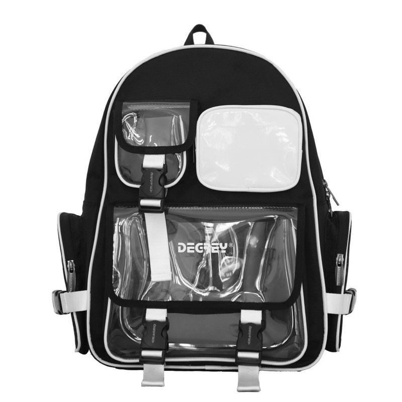 Balo Degrey Trắng Đen Thời Trang Nam Nữ Backpack 2810 Shop Balo Đi Học Đen Ulzzang Unisex