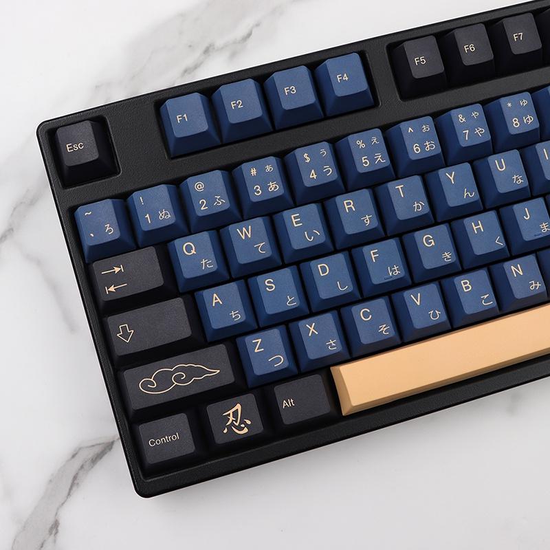 Keycap GMK Samurai Blue Cho Bàn Phím Cơ Chất Liệu Thick PBT Cherry Profile In Dyesub 129 Phím