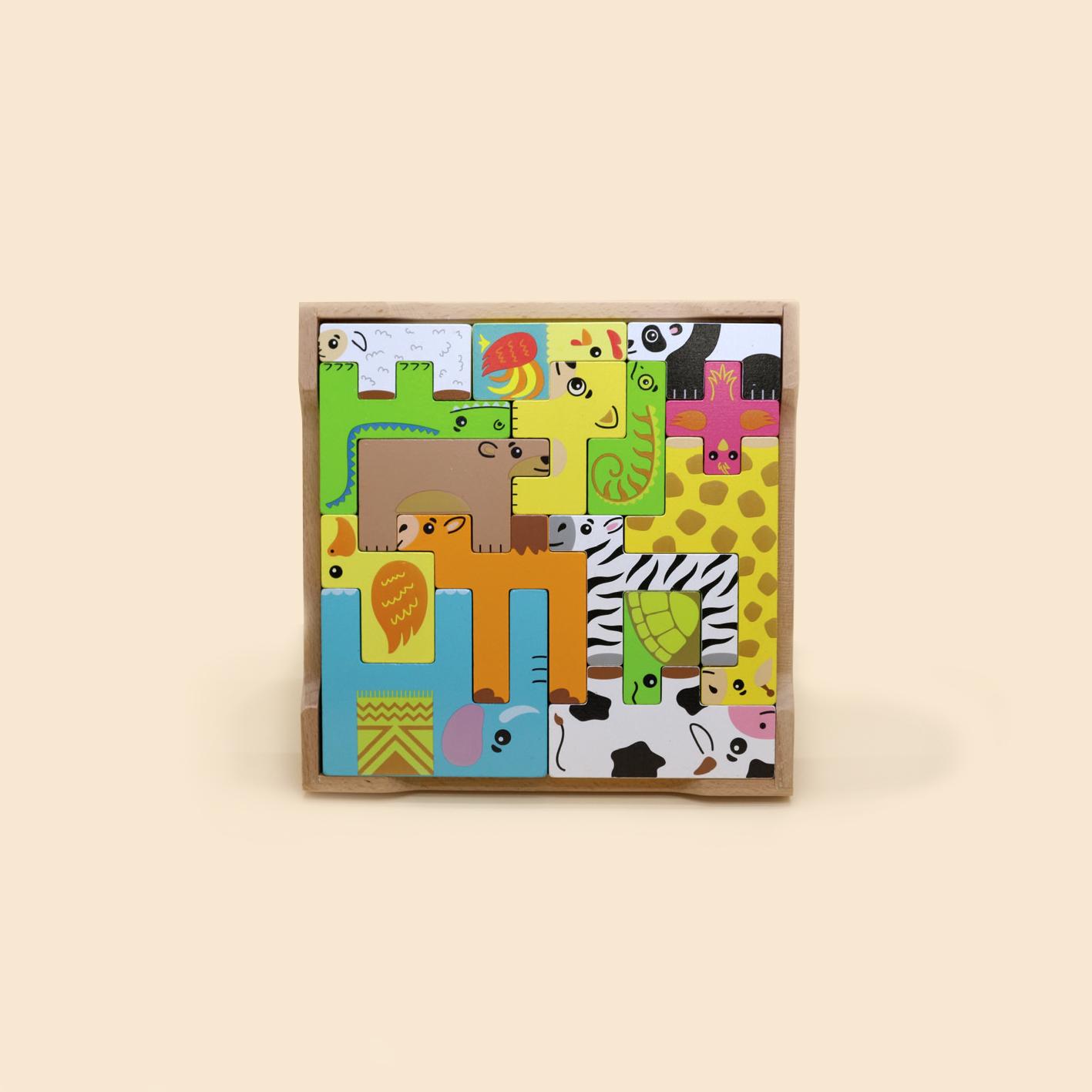 Đồ Chơi Ghép Gỗ Con Vật - Wooden Animal Puzzle S20