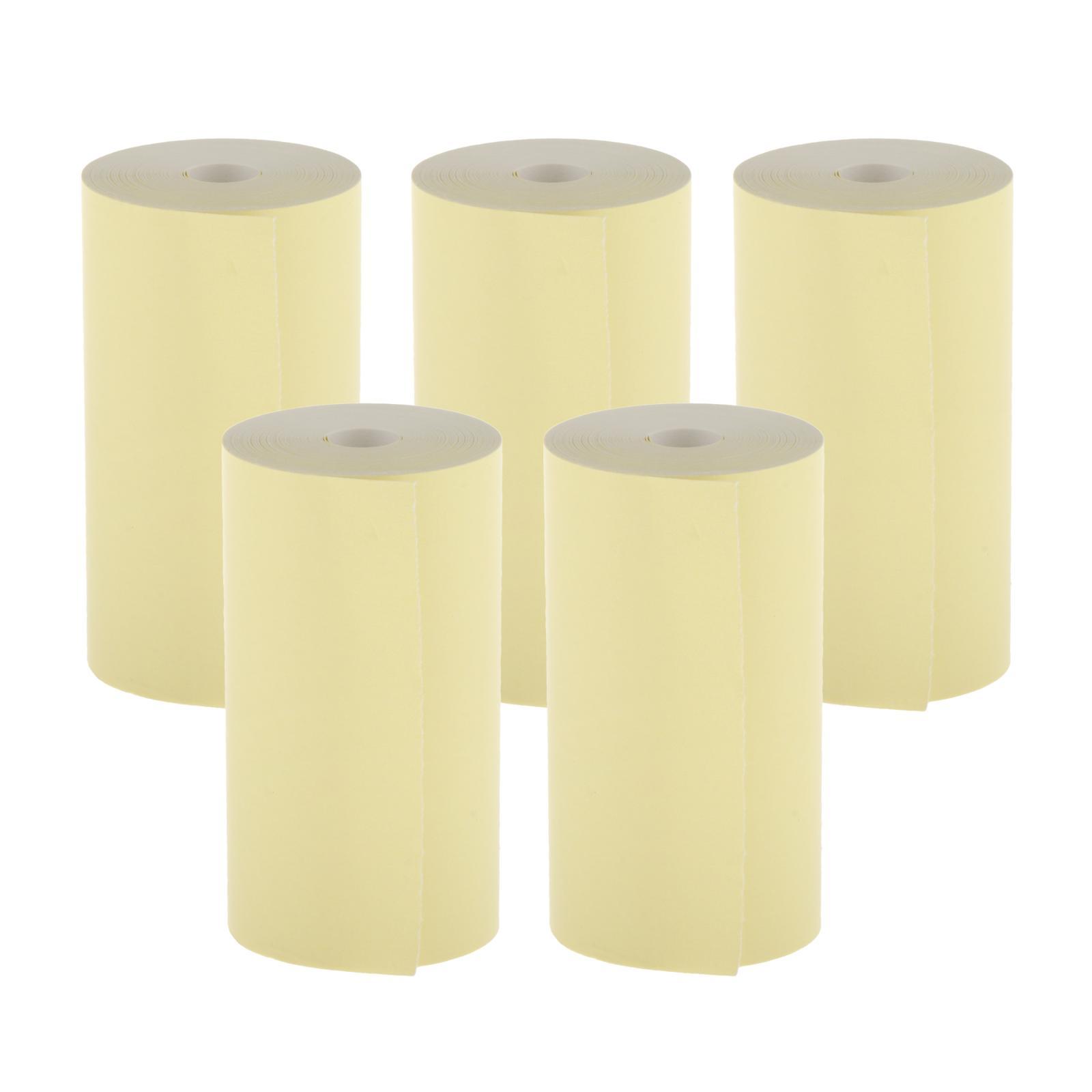 5pcs Printing Paper Roll Thermal Portable + Thermal Printer Memo Printing