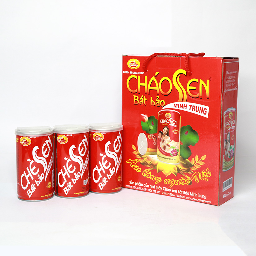 Chè Sen Bát Bảo Minh Trung lốc 3 lon - CHESENBATBAO 3