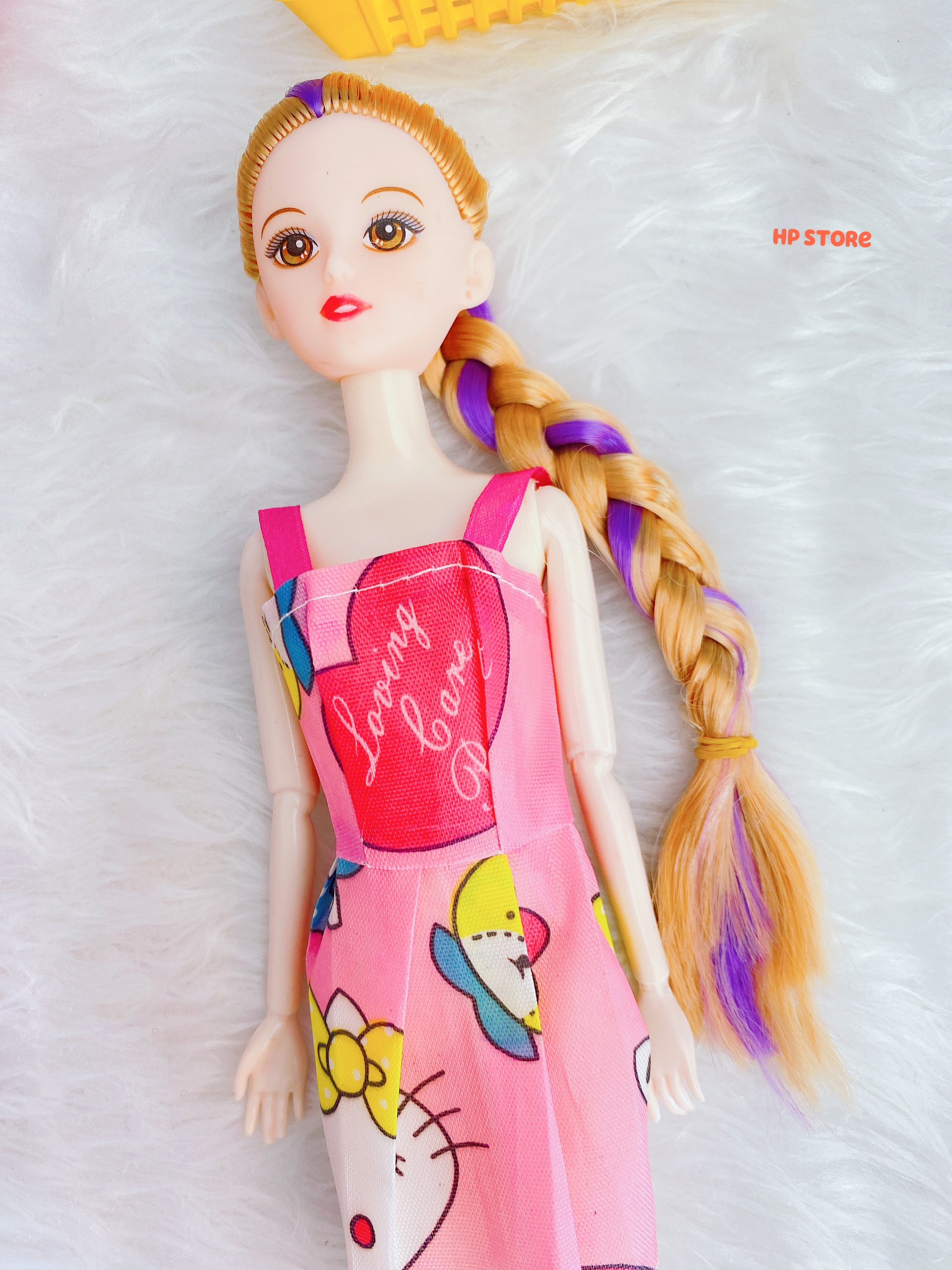 (Sỉ 7) ️Búp Bê Barbie Xinh Đẹp Đầm Tóc Màu Dài, Búp Bê Lẻ Có Các Khớp, Có Guốc Tháo Rời Đồ Chơi Bé Gái - SLL Nhắn Shop