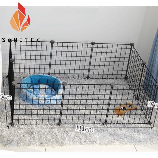 Hàng Có Sẵn - Chuồng Thú Combo 10 Tấm Đen 35*35 Tặng Kèm Chốt Nối, Chuồng nuôi Chó Mèo Thỏ