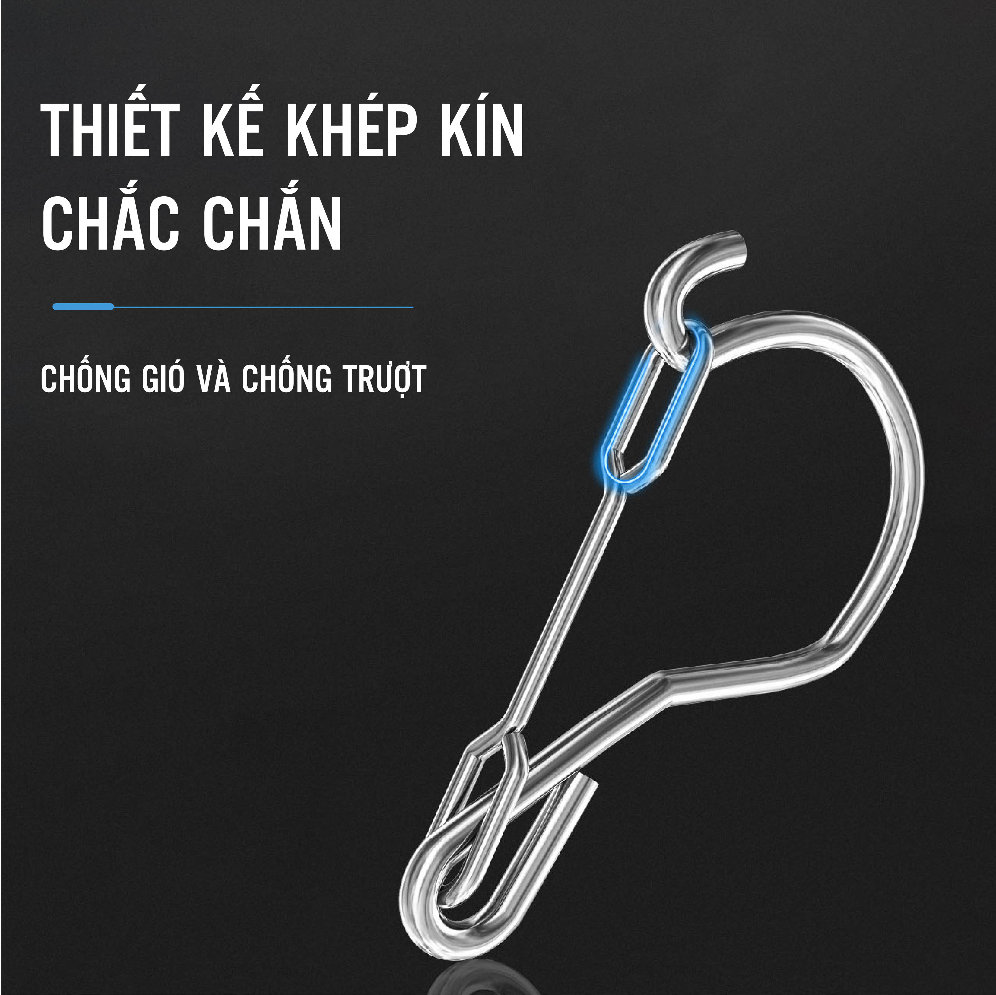 Móc Phơi Quần Áo Loại Chùm Vuông 52 Kẹp INOX Phiên Bản Cao Cấp Bền Đẹp Giúp Treo Đồ Người Lớn Và Trẻ Em