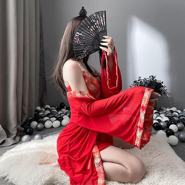 Cosplay cổ trang Trung Quốc ren họa tiết sexy đáng yêu váy ngủ kèm áo choàng cổ điển / chụp ảnh cosplay BIKI HOUSE N784