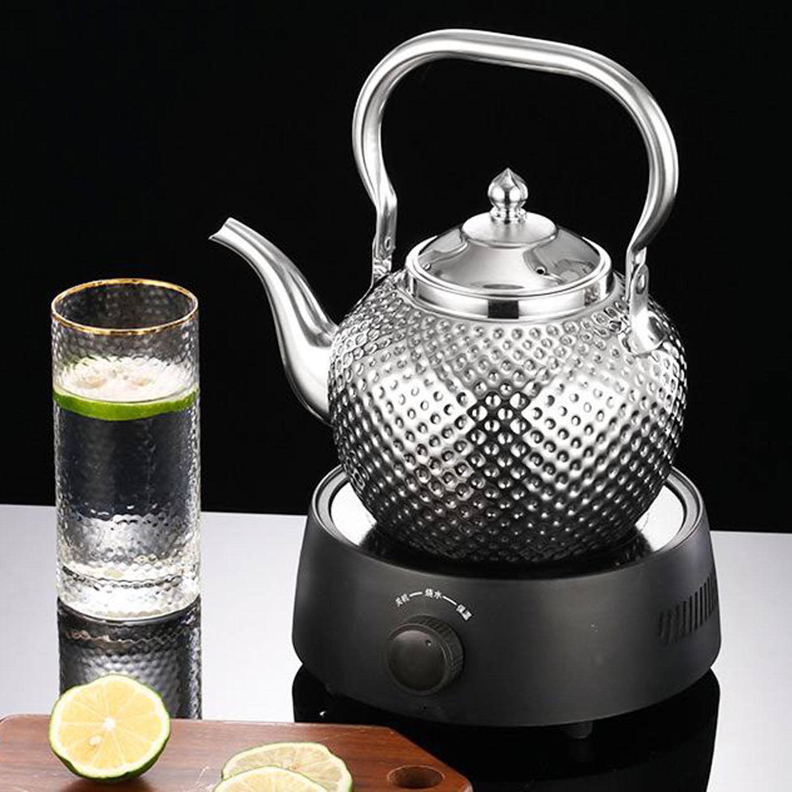 Stainless Steel Teapot Loose Leaf Tea Pot with Tea Filter for All Stovetop 1.2L