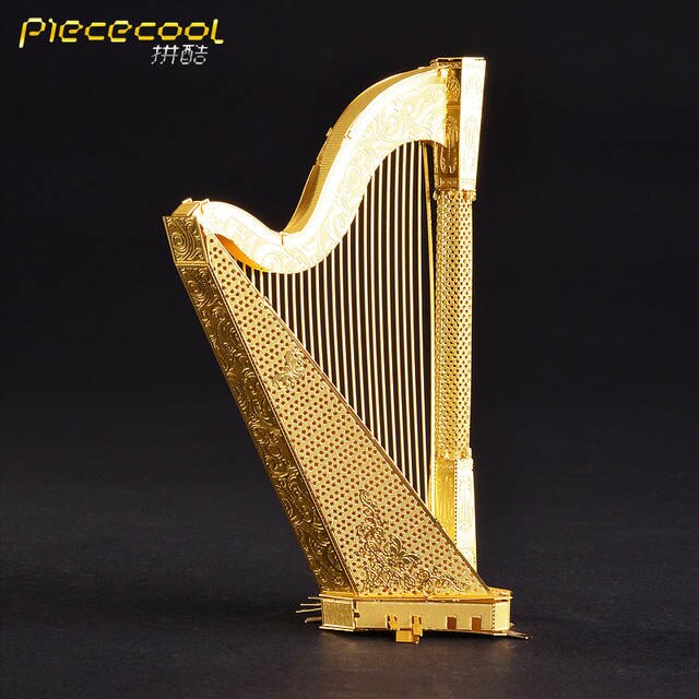 Mô Hình Kim Loại 3D Tự Lắp: Đàn Harp (Hạc Cầm) - Mô Hình Lắp Ráp Giải Trí - Xả Stress