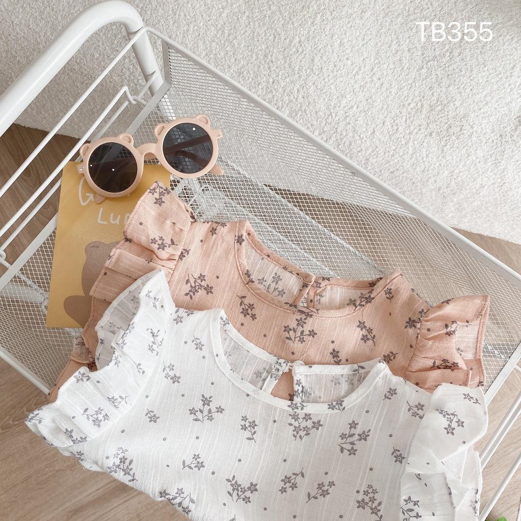 Váy đuôi cá hoa nhí, váy cánh tiên cho bé gái chất đũi thô mềm mát size 80 - 130