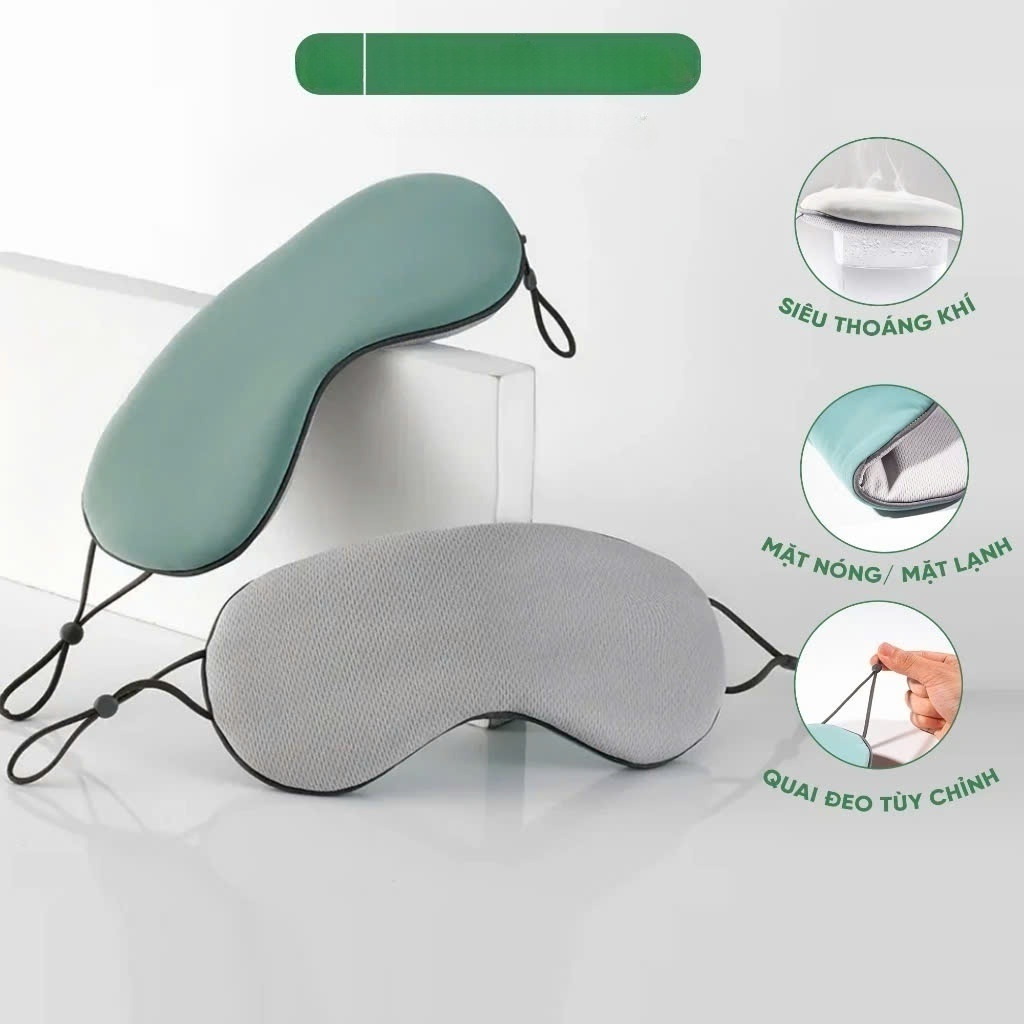 Bịt Che Mắt Ngủ Kèm Bịt Tai Văn Phòng, Trên Xe Ô tô, Máy Bay, Thoáng Khí, Mềm Mại Cho Giấc Ngủ Ngon, Mặt Nạ Ngủ. Du Lịch Dã Ngoại Phượt Thiền