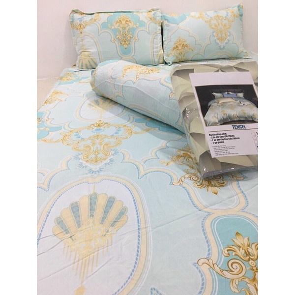 Chăn ga tencel 60s 5 món đủ size 1m-1m8x2m ÔM DÂY KHOÁ nệm 5-27p