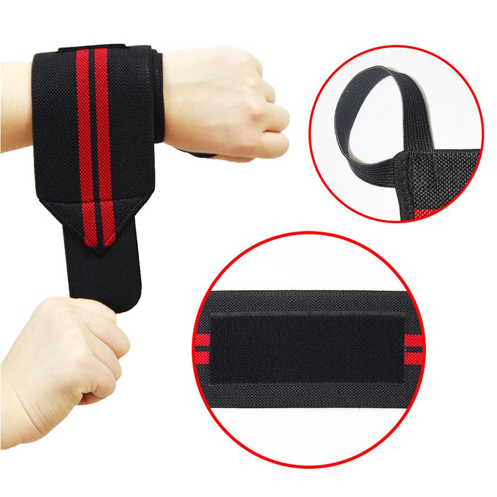 Đai quấn bảo vệ cổ tay tập Gym Aolikes mẫu 2 vạch co giãn cực tốt