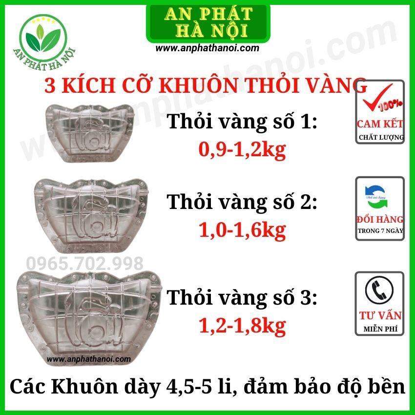 Khuôn Bưởi thỏi vàng số 2 - Khuôn tạo hình trái cây loại đẹp, dày, bền, in chữ nổi TÀI LỘC, dày 4,5 li