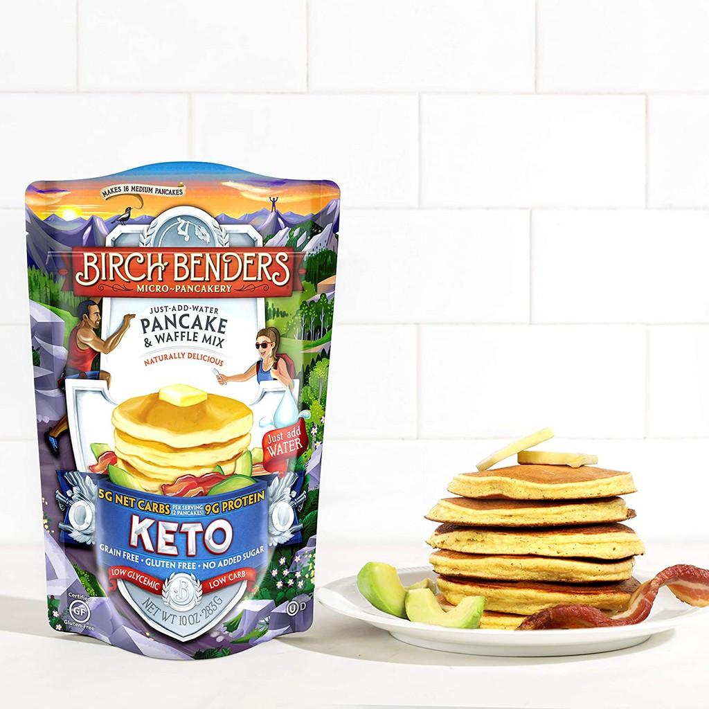 BỘT BÁNH PANCAKE Birch Benders Keto Pancake &amp; Waffle Mix, Low-Carb, High Protein, Grain-free, Gluten-free, 283g (10oz)