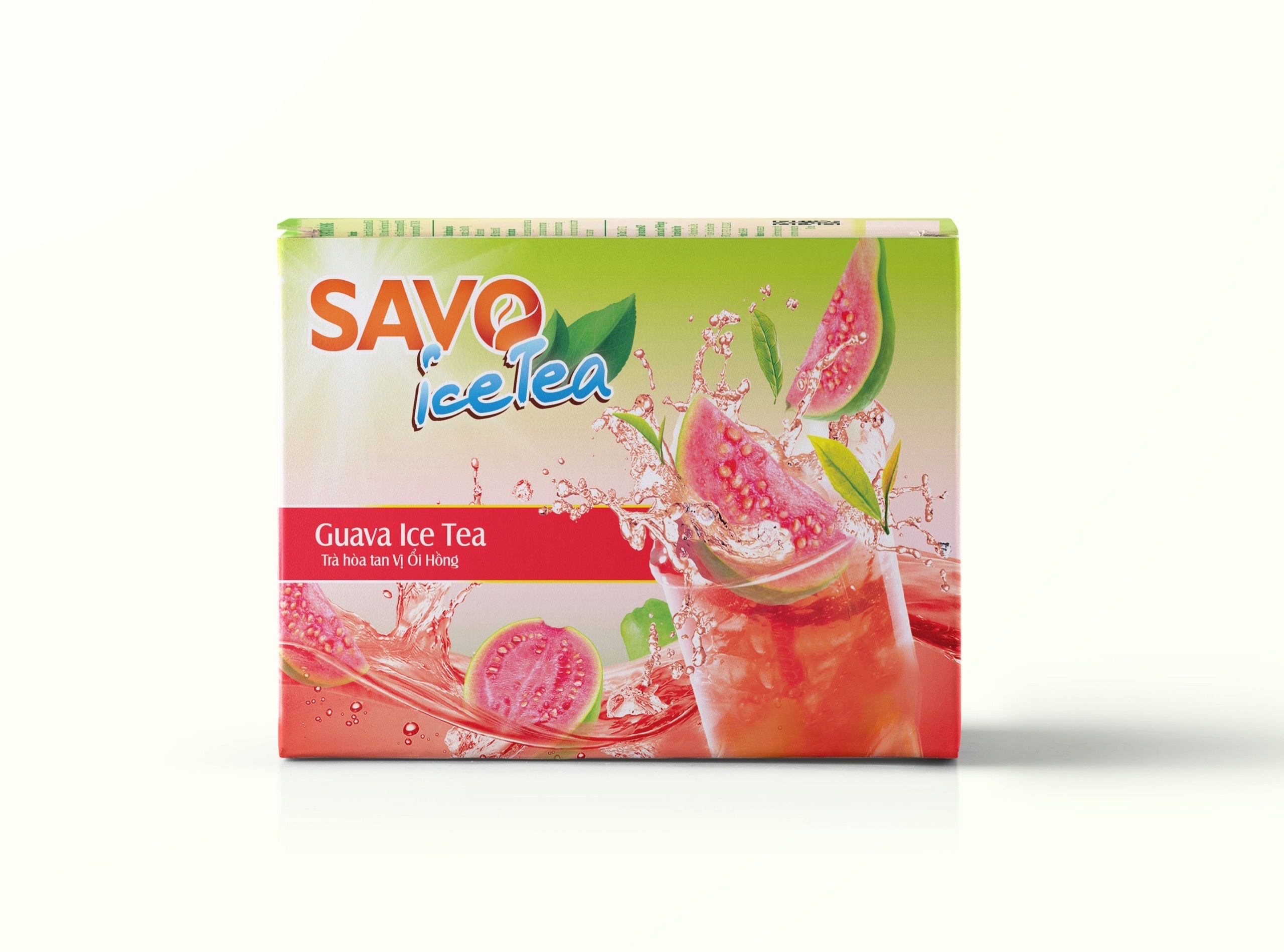 Trà Ổi hồng hòa tan SAVO IceTea (Guava Ice Tea) - Hộp 16 gói x 15g