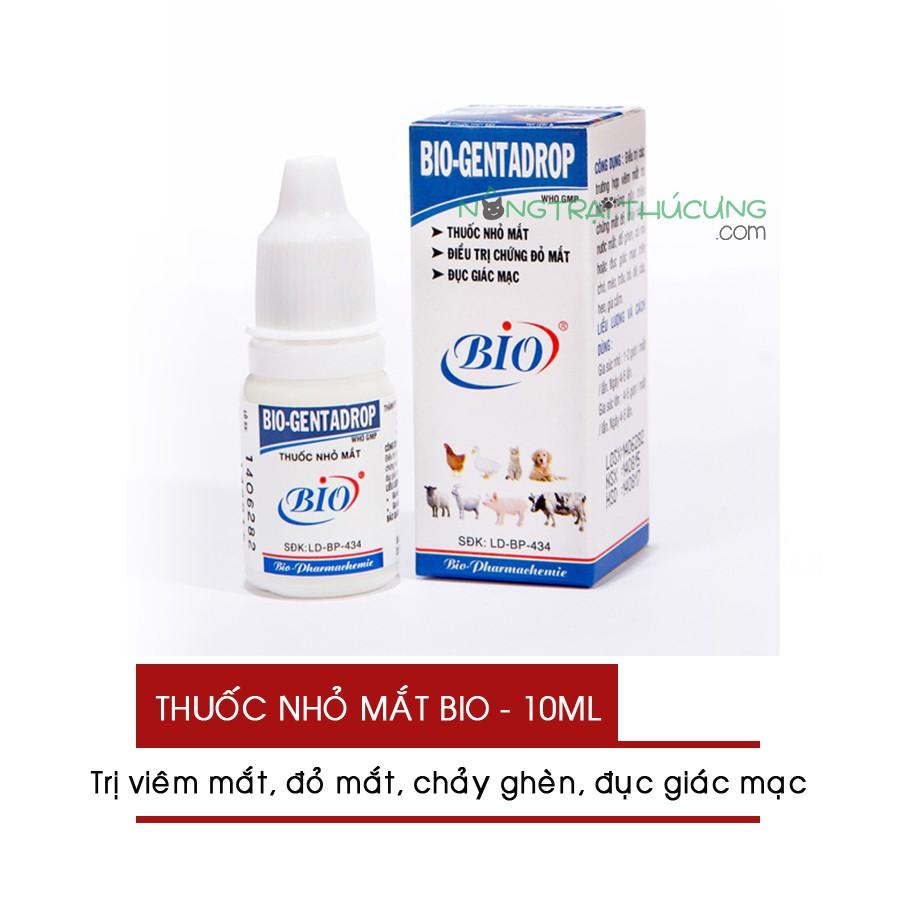 Hình ảnh Nước Nhỏ Mắt Cho Chó Mèo - Trị Viêm Mắt - BIO GENTADROP 10ml - Nông Trại Thú Cưng