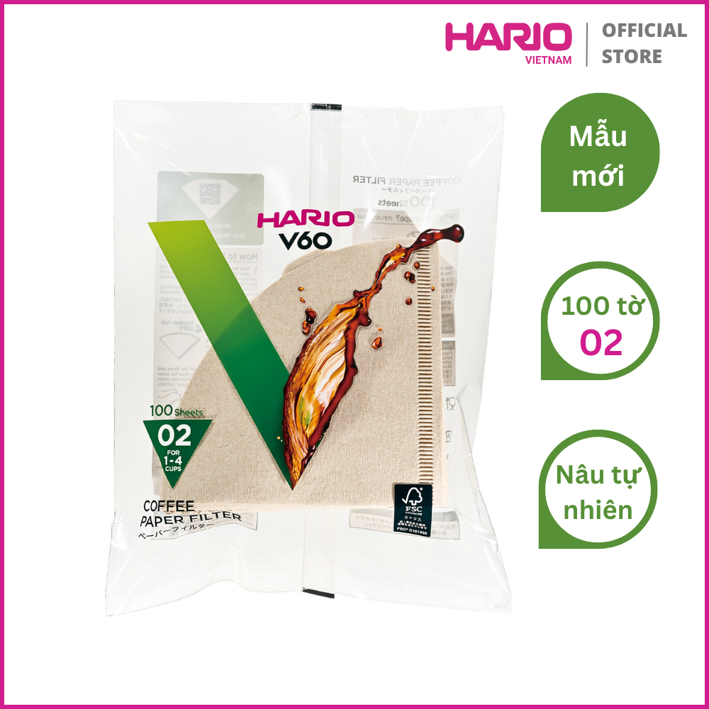 Giấy lọc cà phê Hario 100 cái (V60-VCF-02-100M)