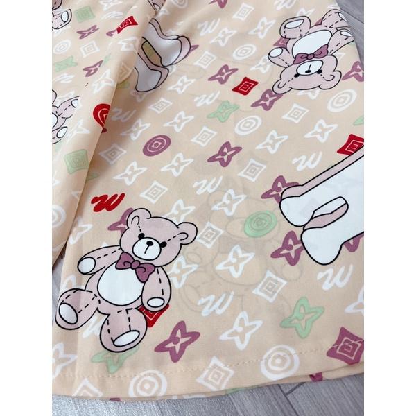 Sét đồ bé gái, set bé gái mẫu gấu quần ống rộng thời trang VyVy Kids Fashion