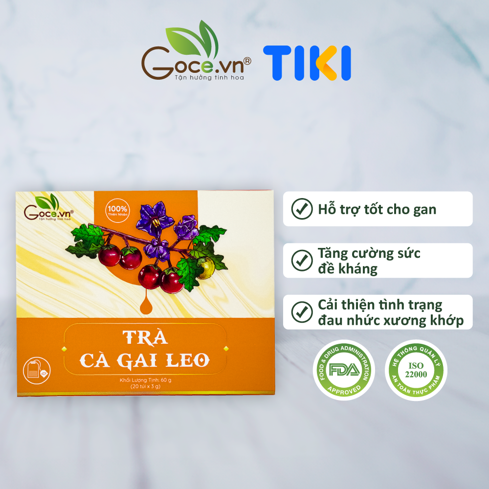 Trà cà gai leo túi lọc Goce - Tốt cho gan và xương khớp