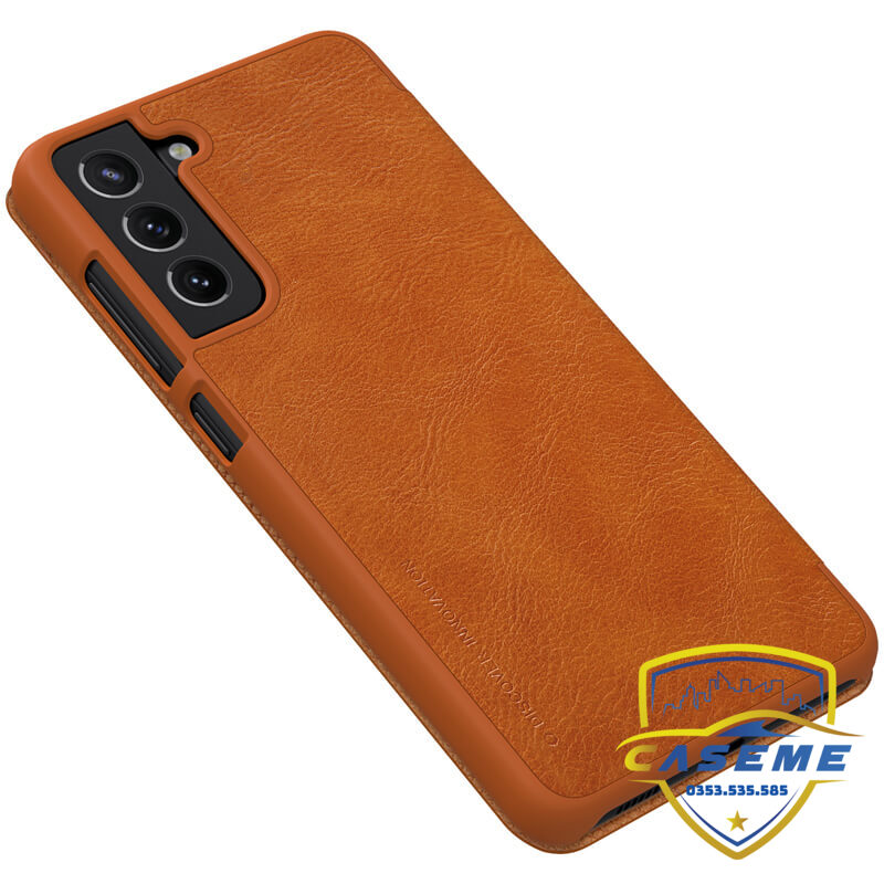 Bao da dành cho Samsung S21 FE Nillkin QIN có ngăn đựng thẻ - Hàng Chính Hãng