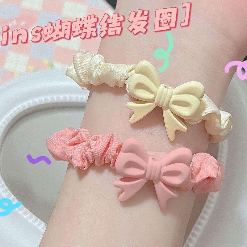 Dây cột tóc crunchies NƠ màu pastel xinh xắn - Nunam shop