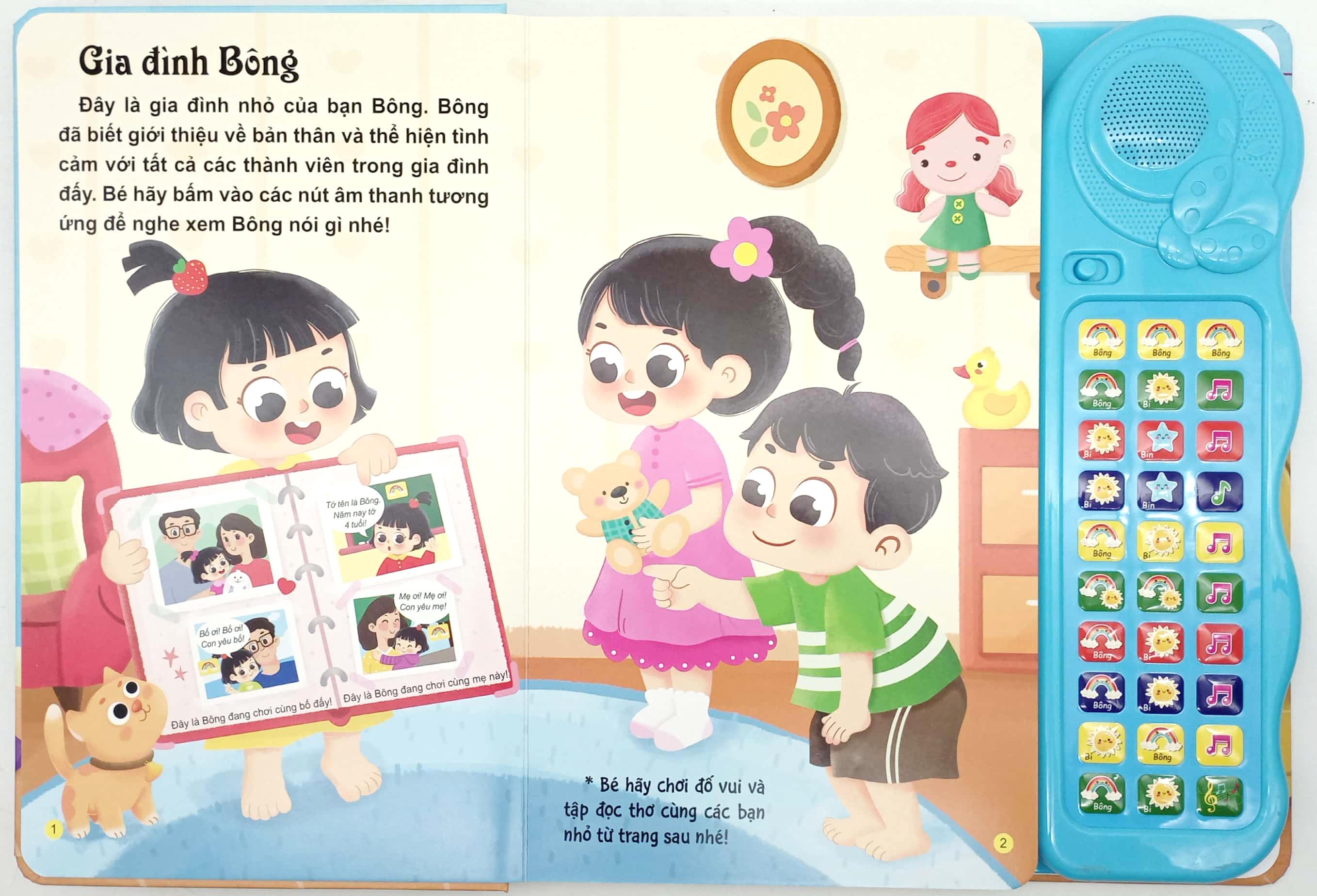 Tủ Sách Tương Tác - Sách Âm Thanh - Bé Học Nói - Phiên Bản Đặc Biệt Với 30 Nút Bấm
