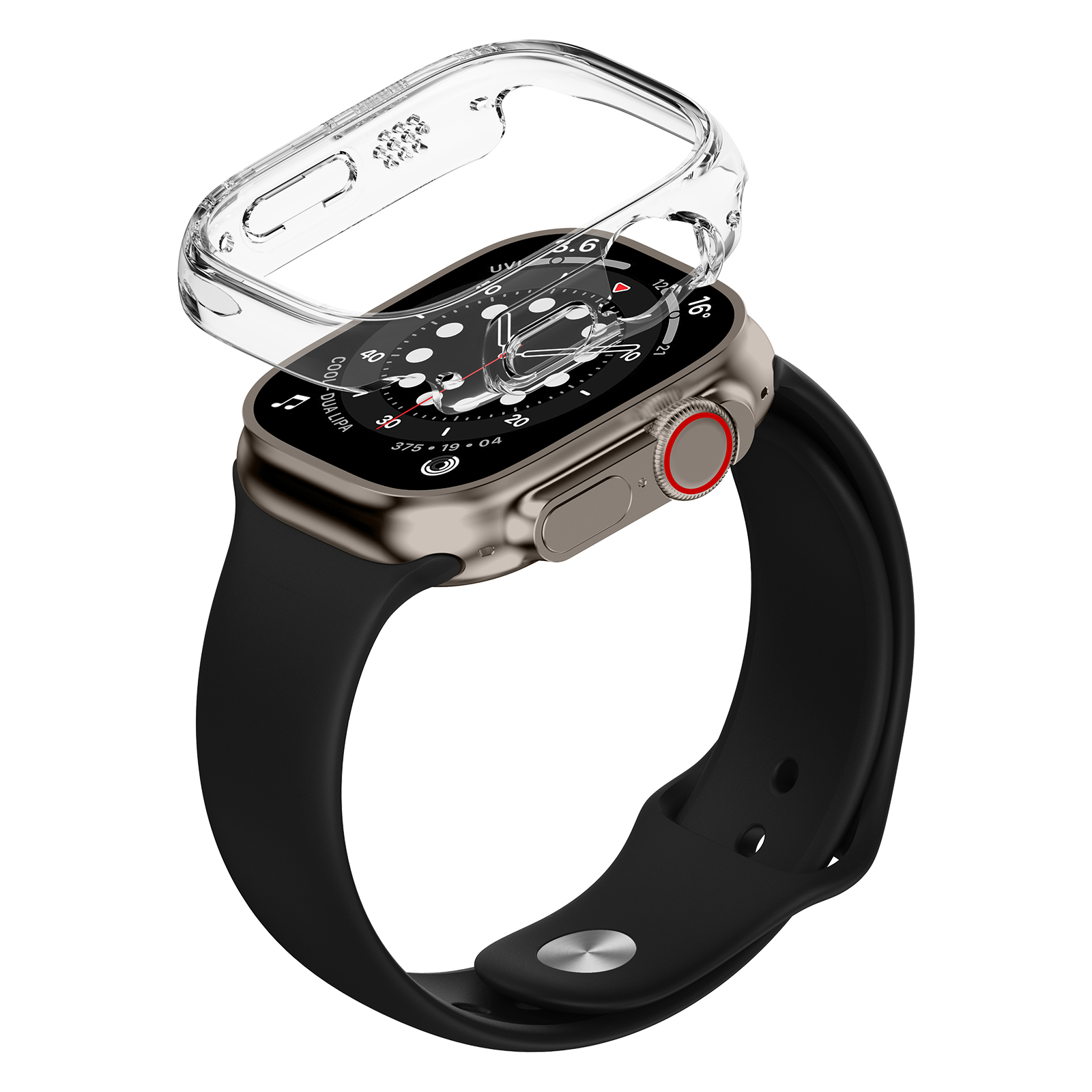 Ốp Case Đen và Trong Suốt cho Apple Watch Ultra / Apple Watch Ultra 2 49mm