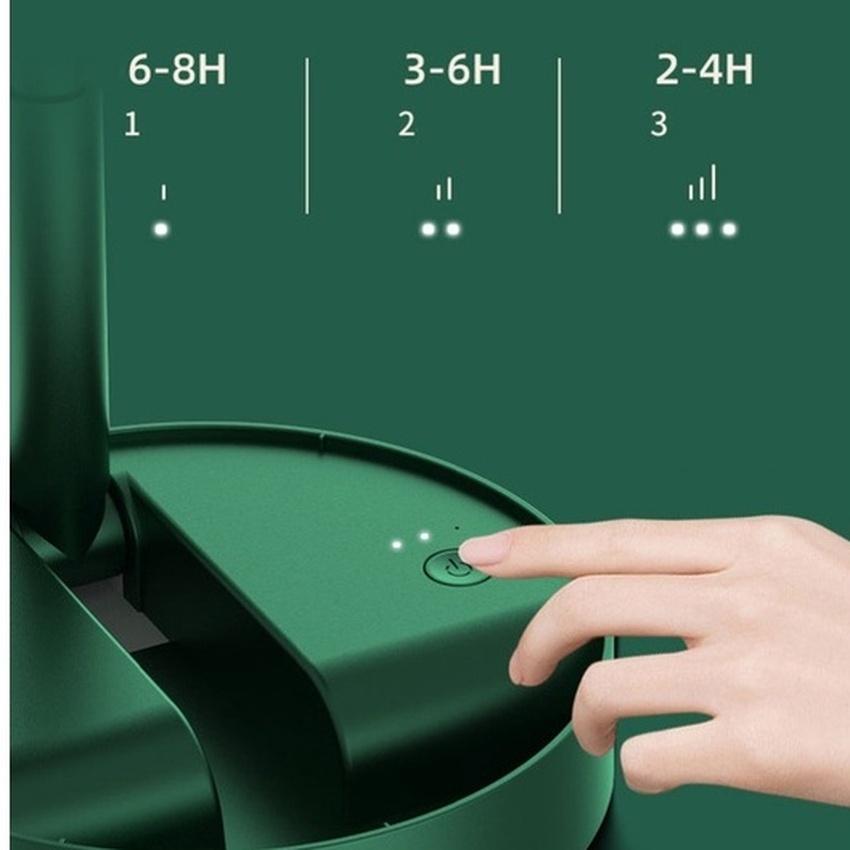 Quạt sạc tích điện mini gấp gọn-Quạt Để Bàn Gấp Gọn FS-21 XANH LÁ
