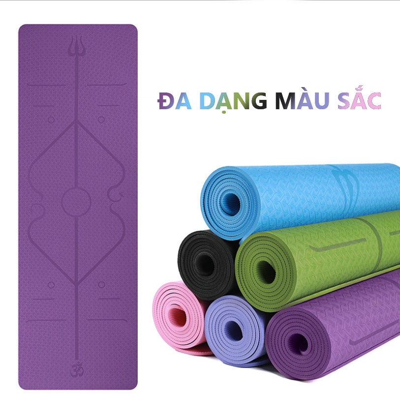 Thảm tập yoga định tuyến cao cấp DOPI DP1102-2 Chất liệu TPE siêu bám