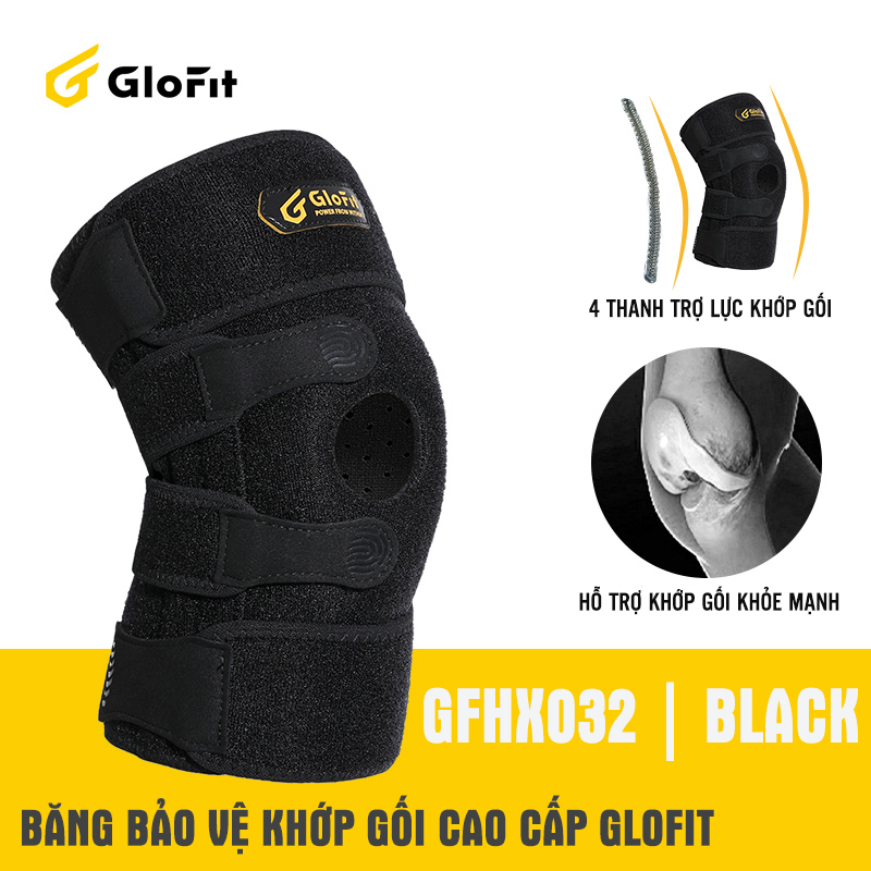 Đai Bảo Vệ Khớp Gối Dây Quấn Tùy Chỉnh Size Glofit Pro 2.0 GFHX032 (Glofit - Knee Support), Cải Tiến Mới Vượt Trội Hơn, Bảo Vệ Và Giúp Khớp Gối Khỏe Mạnh Hơn