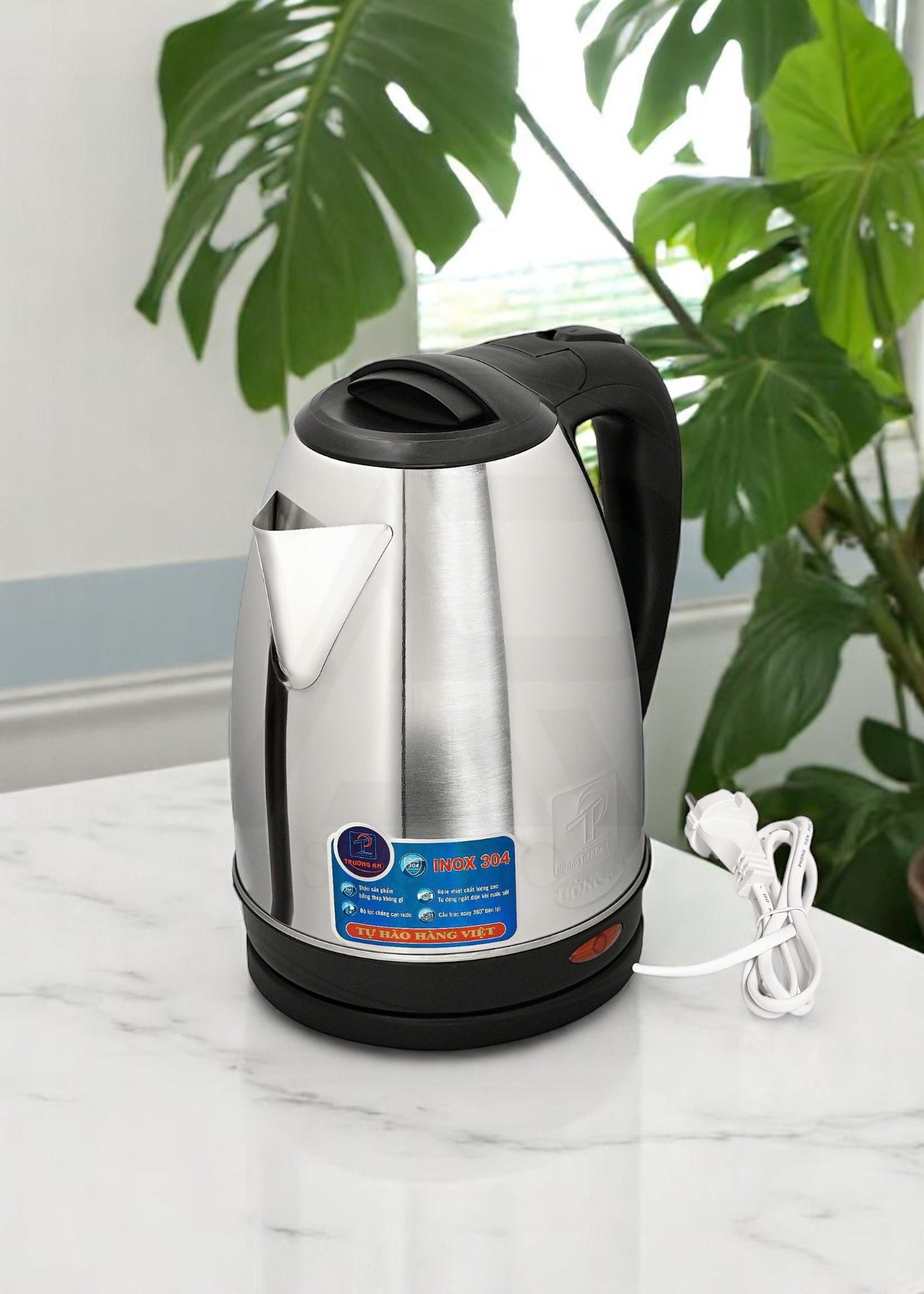 Ca Siêu Tốc Trường An 1.8L Inox 304 Cao Cấp ST06  – Đun Nước Nhanh, An Toàn, Tự Ngắt – Hàng chính hãng