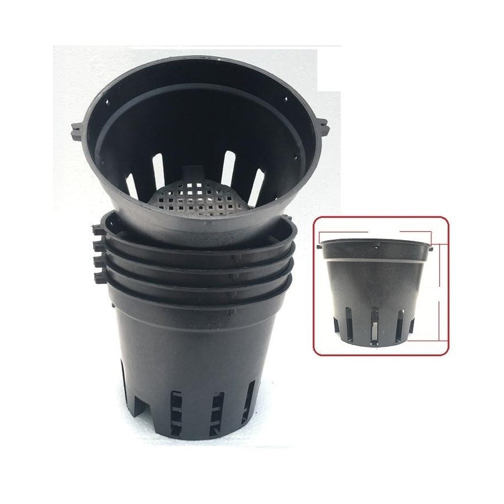Chậu Nhựa đen Trồng Lan phi 23 Bền, Dẻo, có khe Treo chậu-77322