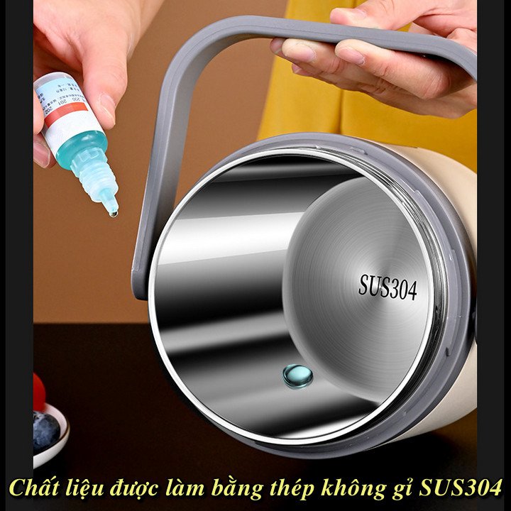 Hộp cơm văn phòng FOODIE SMART inox giữ nhiệt hâm nóng và tự nấu chín thức ăn, Cà Men Đựng Cơm Đi Làm - Home and Garden