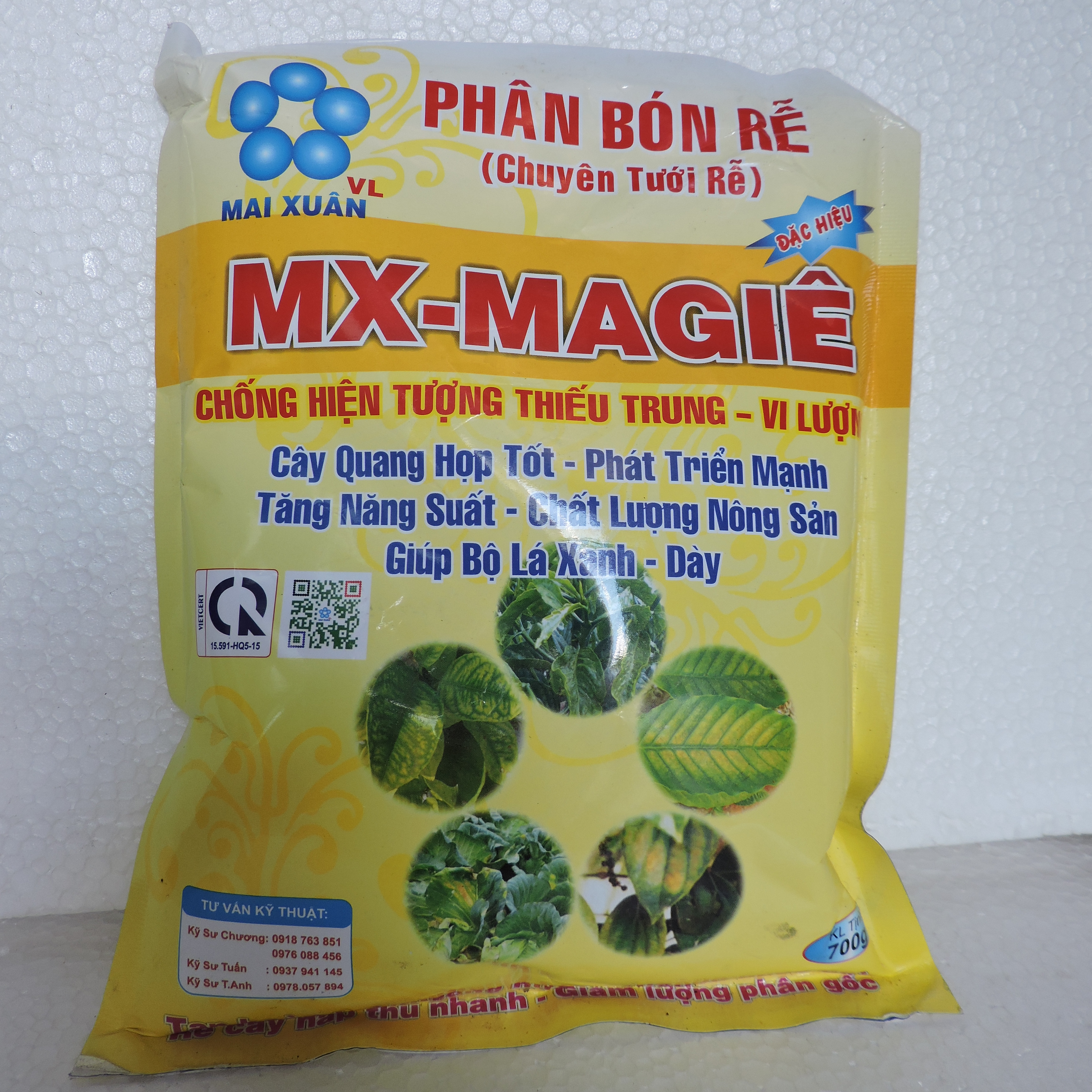 Phân Bón Rễ Mai Xuân MX - MAGIÊ Chống hiện tượng Thiếu Trung Vi Lượng, Cây Quang Hợp tốt, Phát Triển Mạnh, Tăng Năng Suất Chất lượng Nông sản, Giúp Bộ Lá Xanh Dày