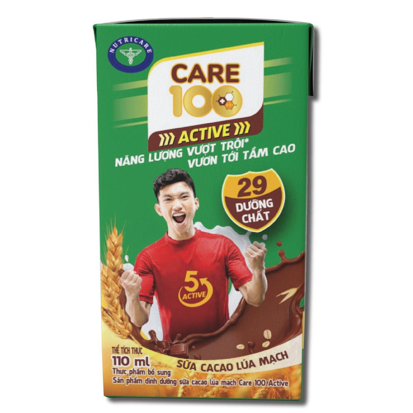 Thùng sữa ca cao lúa mạch Nutricare Care 100 Active