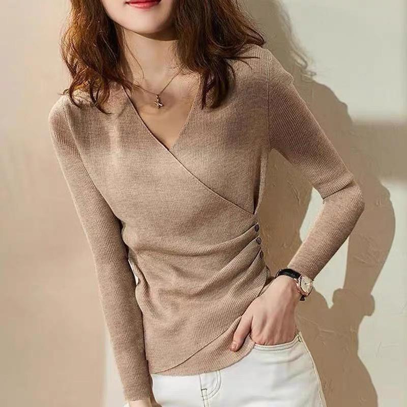 Mua MS426 Áo len tăm vạt chéo cổ tim - Trắng,Free size tại LinhNguyenStore Mua Ms426 Áo Len Tăm Vạt Chéo Cổ Tim - Trắng,Free Size Tại Linhnguyenstore
