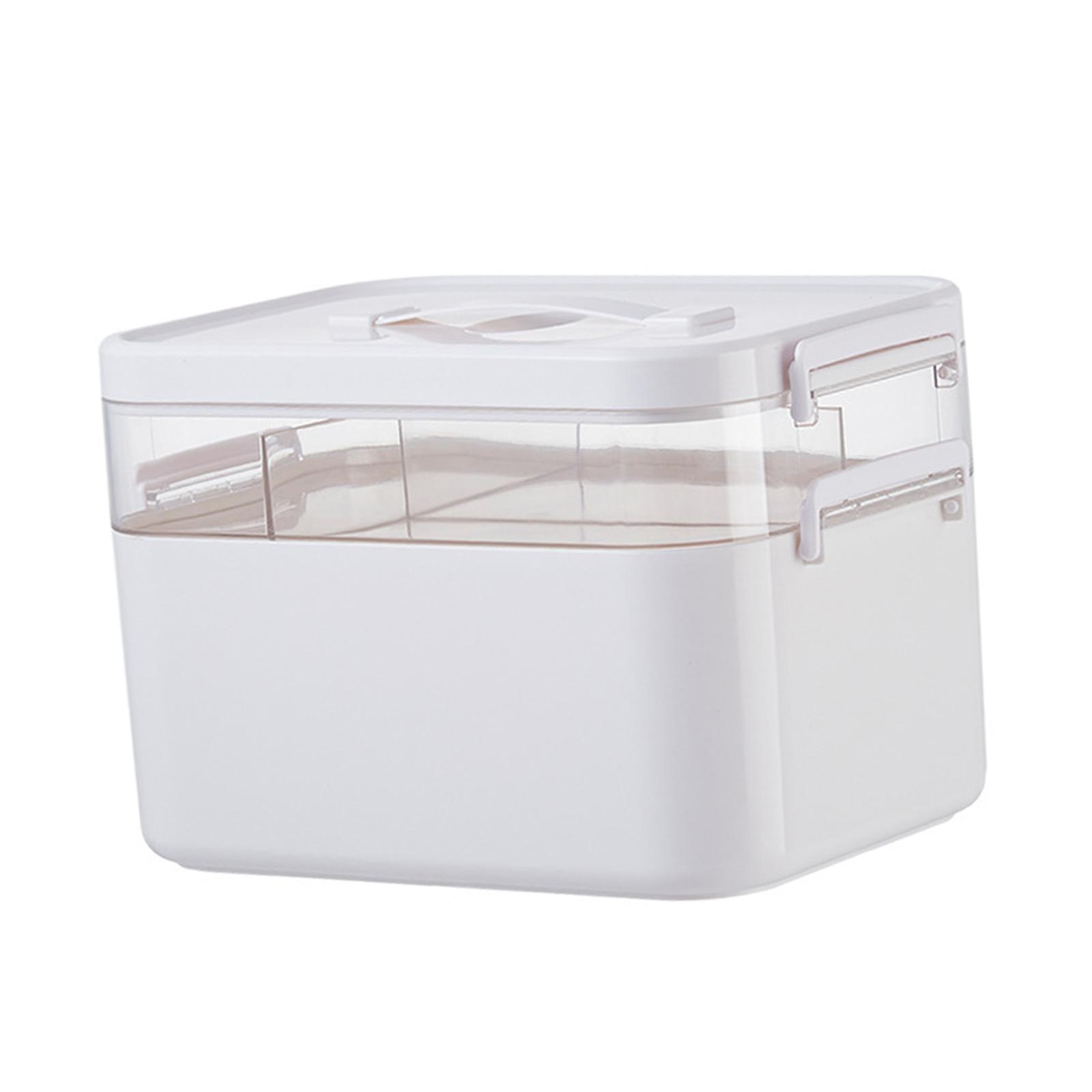 Family First Aid Medical Box Storage Case Double Layer for Sewing Sports Car