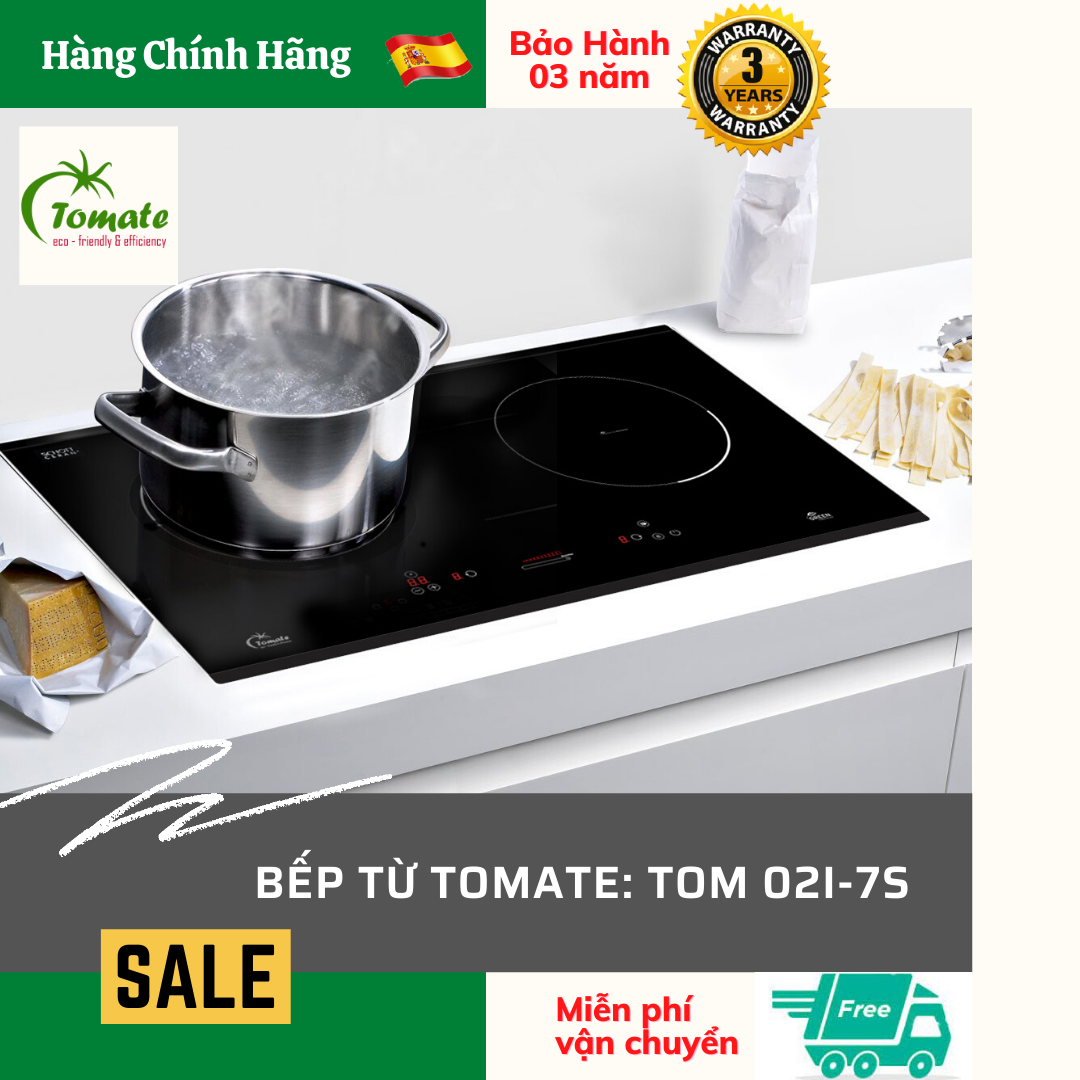 Bếp từ Tomate TOM 02I-7S. Tomate Tây Ban Nha. Hàng chính hãng