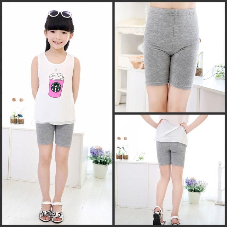 Quần Legging Đùi Mùa Hè Cho Bé Gái Thun Co Giãn 4 Chiều Cho Bé Gái 4Lova