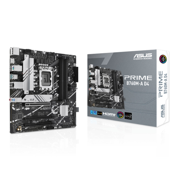 Main Asus B760M A D4 (Socket 1700, HDMI+DisplayPort DDR4, M-ATX) - Hàng chính hãng FPT phân phối