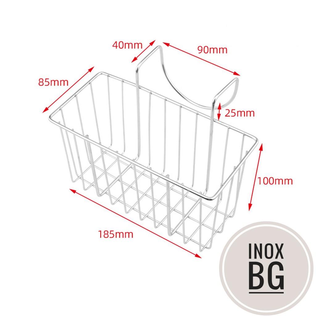 Giỏ, kệ inox để đồ rửa chén bát treo thành bồn - giỏ inox để chai nước và dụng cụ rửa chén