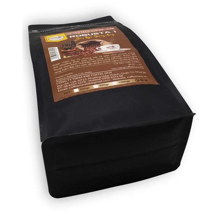 Cà Phê Rang Mộc Nguyên Chất - ROBUSTA1 - Dạng Hạt (Gói 500gr) - Coffee New