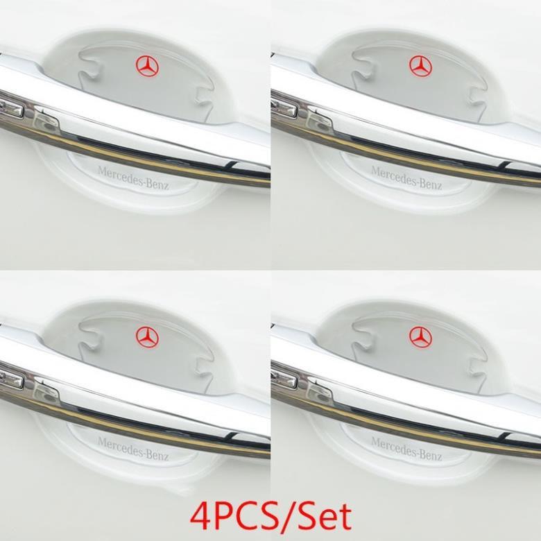Bộ 10 miếng dán chống xước hõm cửa xe mercedes-benz silicon cao cấp , miếng dán cửa xe, ốp lõm tay nắm