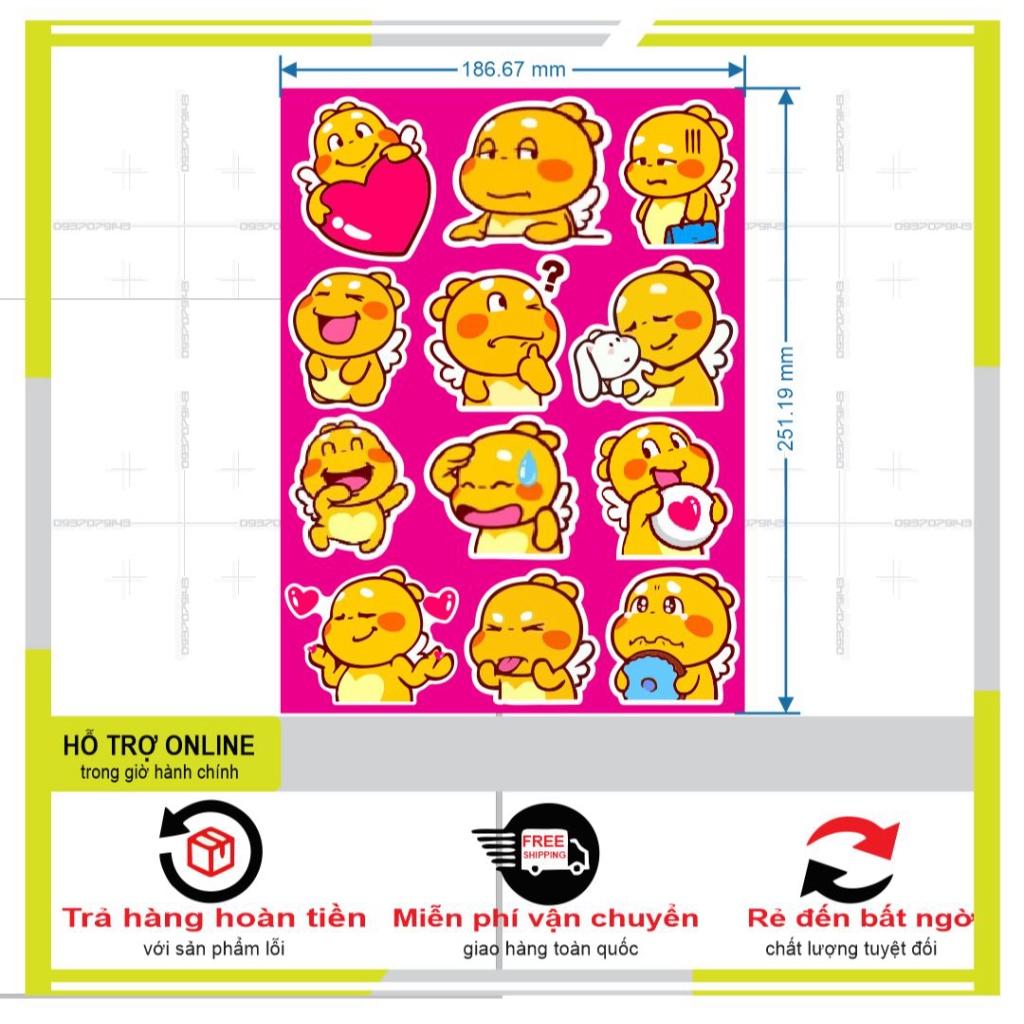 LOGO STICKER DÁN XE MÁY KHỦNG LONG CUTE DỄ THƯƠNG - BI DECAL