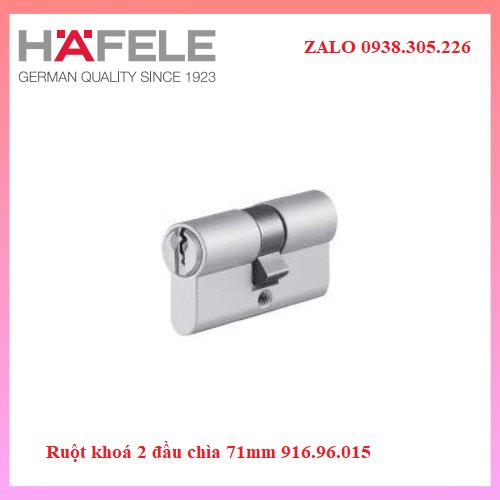 Ruột khoá 2 đầu chìa Hafele 71mm=KL, 5 PINS 916.96.015